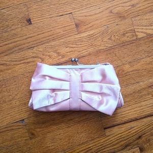 Pink Bow Clutch Purse w/Straps